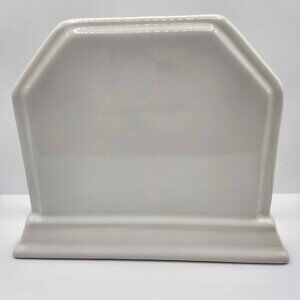 VGUC Pfaltzgraff Heritage White Napkin Holder - Large Ceramic Classic Standing